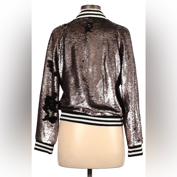 Rebecca Minkoff Sequin Bomber Jacket - Picture 2 of 6